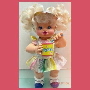 Vintage All Original Bubble Tots Doll 1994 Toymax She Blows Bubbles